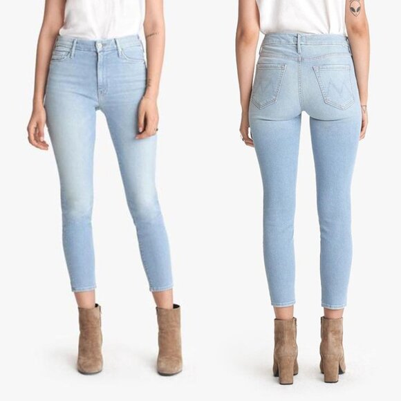 Mother The Looker Crop Jeans in Fresh Catch - Picture 1 of 10
